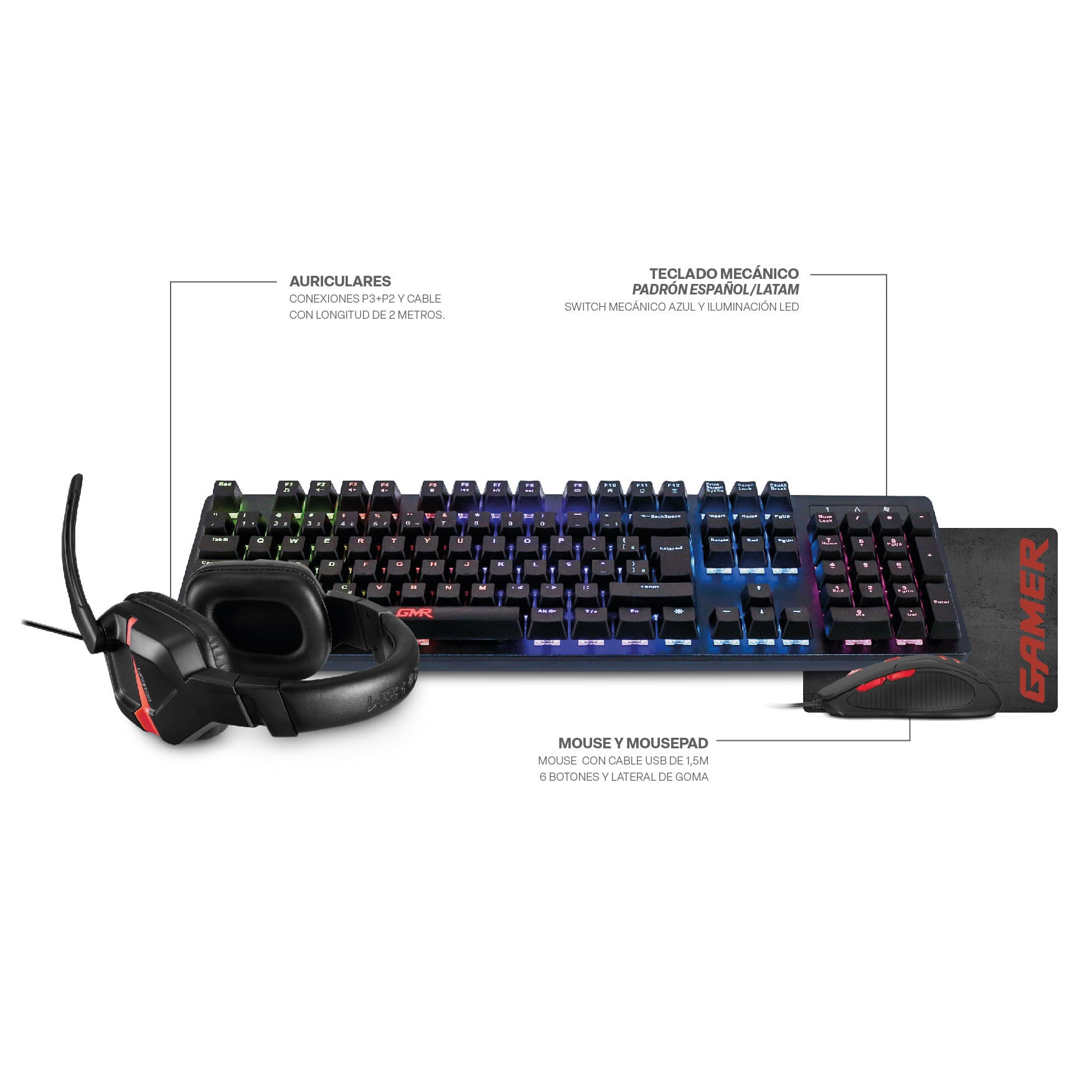 Kit Gaming De 4 Piezas CMB01