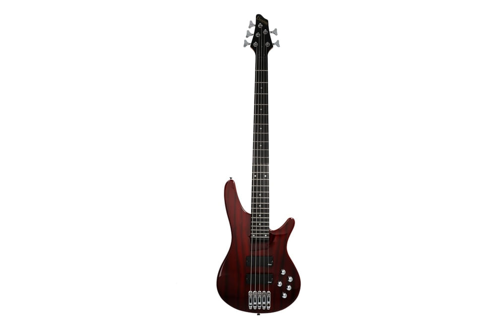 Bajo Eléctrico Liverpool EBS635 Activo 5 Cuerdas Estilo Ibanez 24 Trastes con Funda y Cable Incluidos