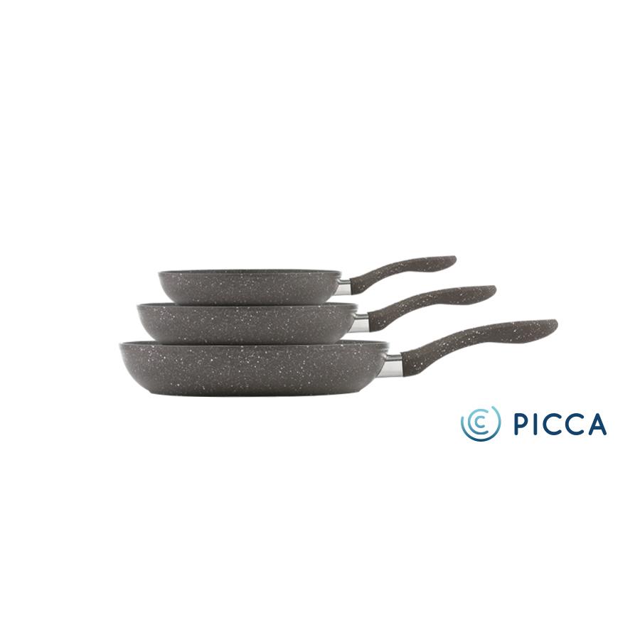 Set de 3 Sartenes Picca Milan Antiadherentes de Marmól 20, 24 y 28 cm PI003SSM
