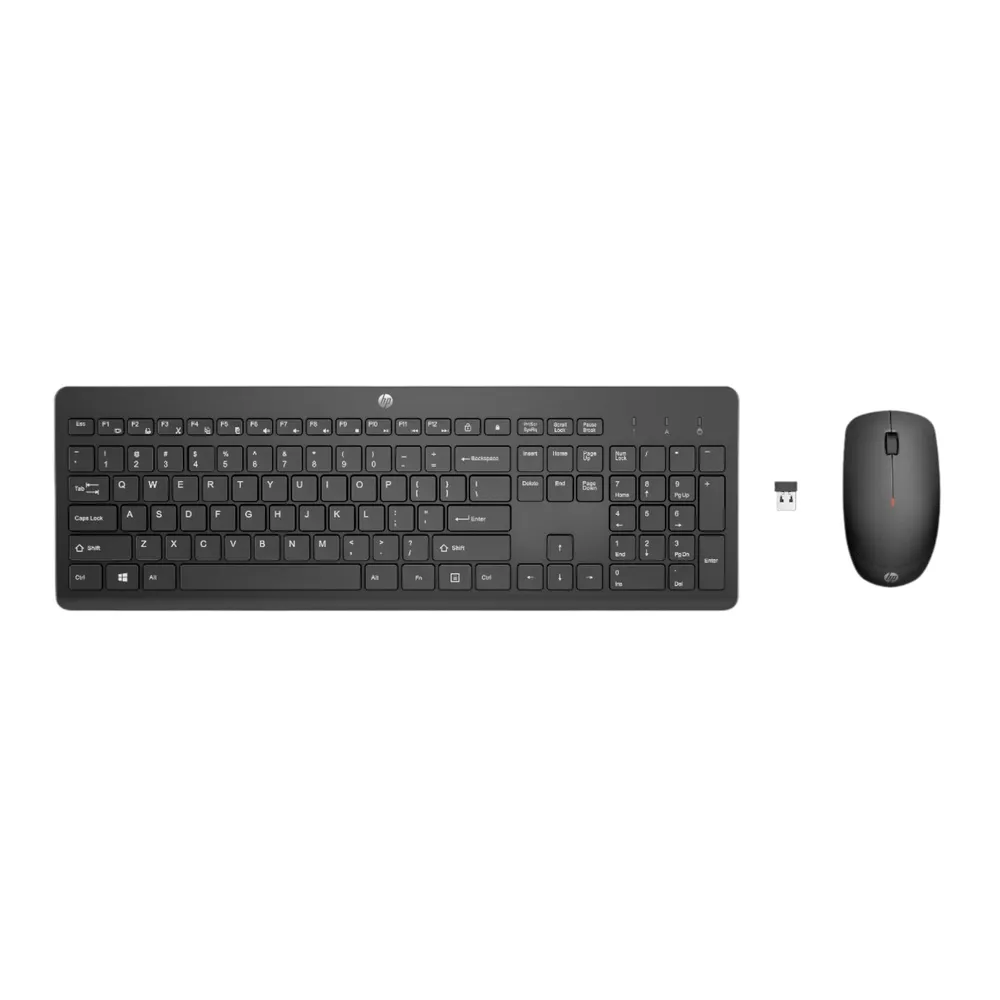 Combo Hp Teclado Mouse 230 inalambrico 18H24AA en color Negro
