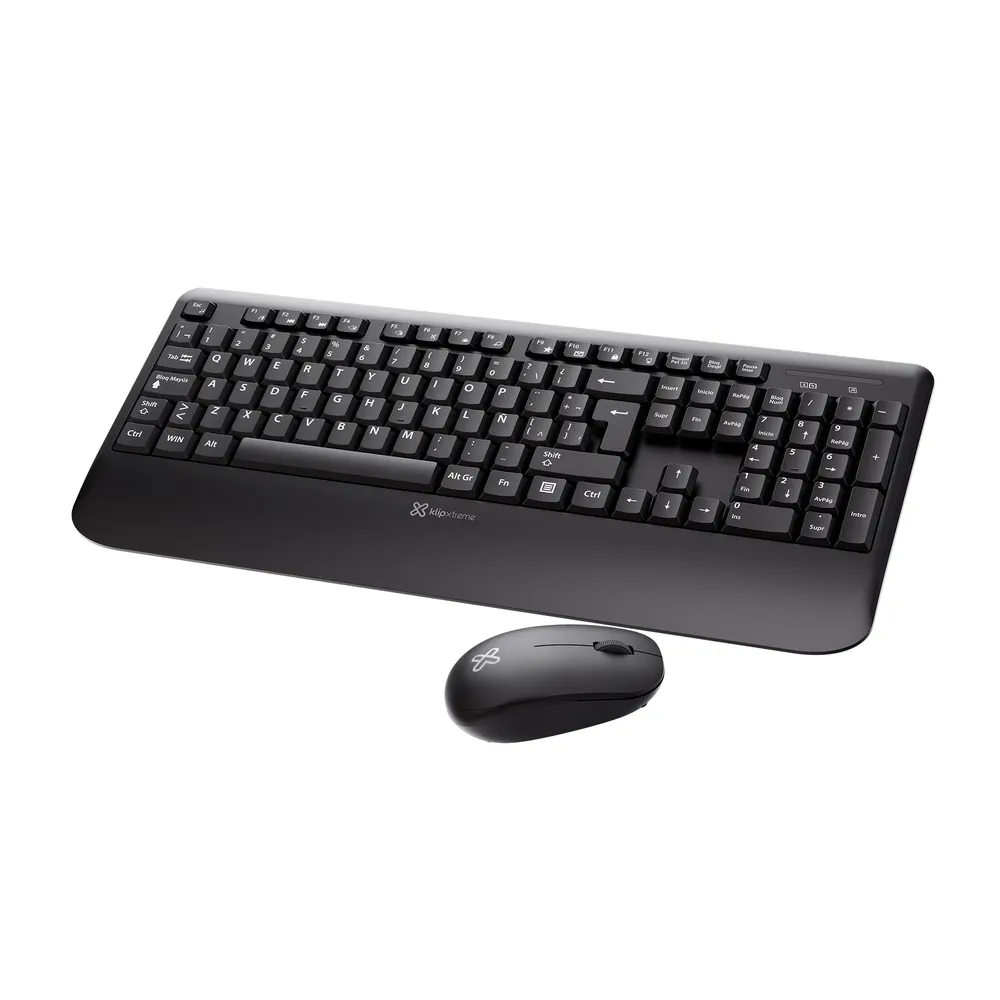 Teclado y Mouse Inalámbrico USB KCK-300S Negro