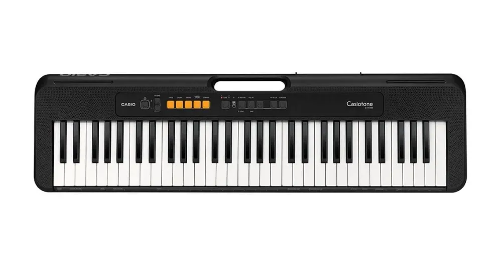Teclado Electronico Casio CT-S100C2 61 Teclas Portatil con 122 Tonos, 61 Ritmos, Conexion USB en Color Negro
