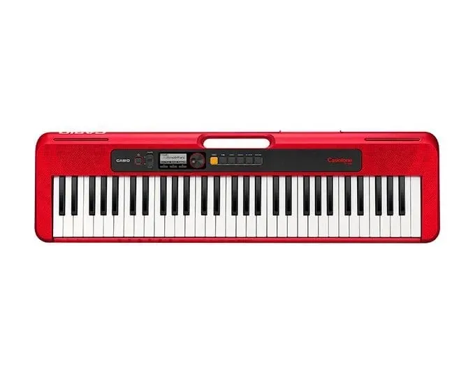 Teclado Electronico Casio CT-S200RDC2 61 Teclas con 400 Sonidos, 77 Ritmos y Conexion USB en Color Rojo