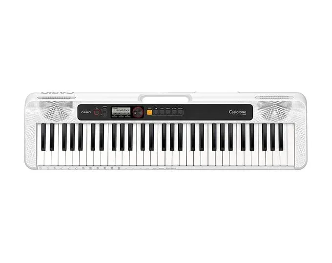 Teclado Electronico Casio CT-S200WEC2 61 Teclas con 400 Sonidos, 77 Ritmos y Conexion USB en Color Blanco
