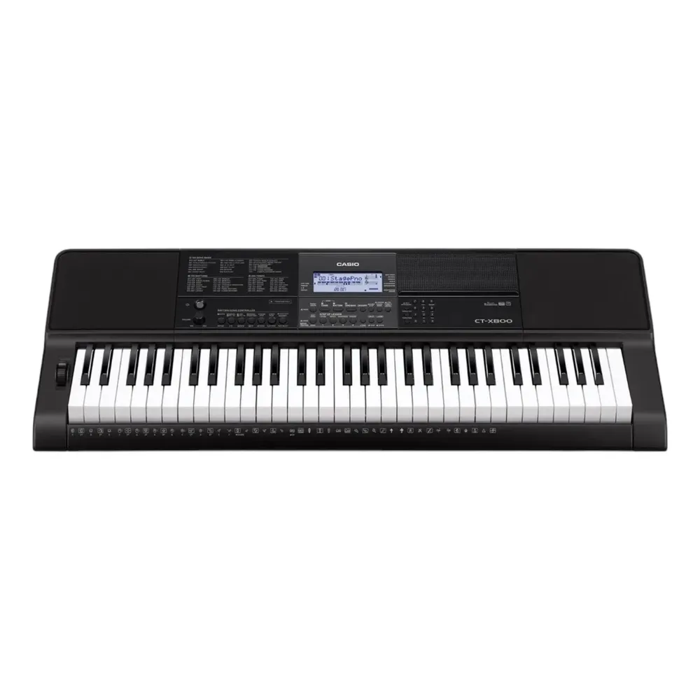 Teclado Casio CT-X800C2 61 Teclas Sensibles AiX 600 Sonidos 195 Ritmos USB en Color Negro