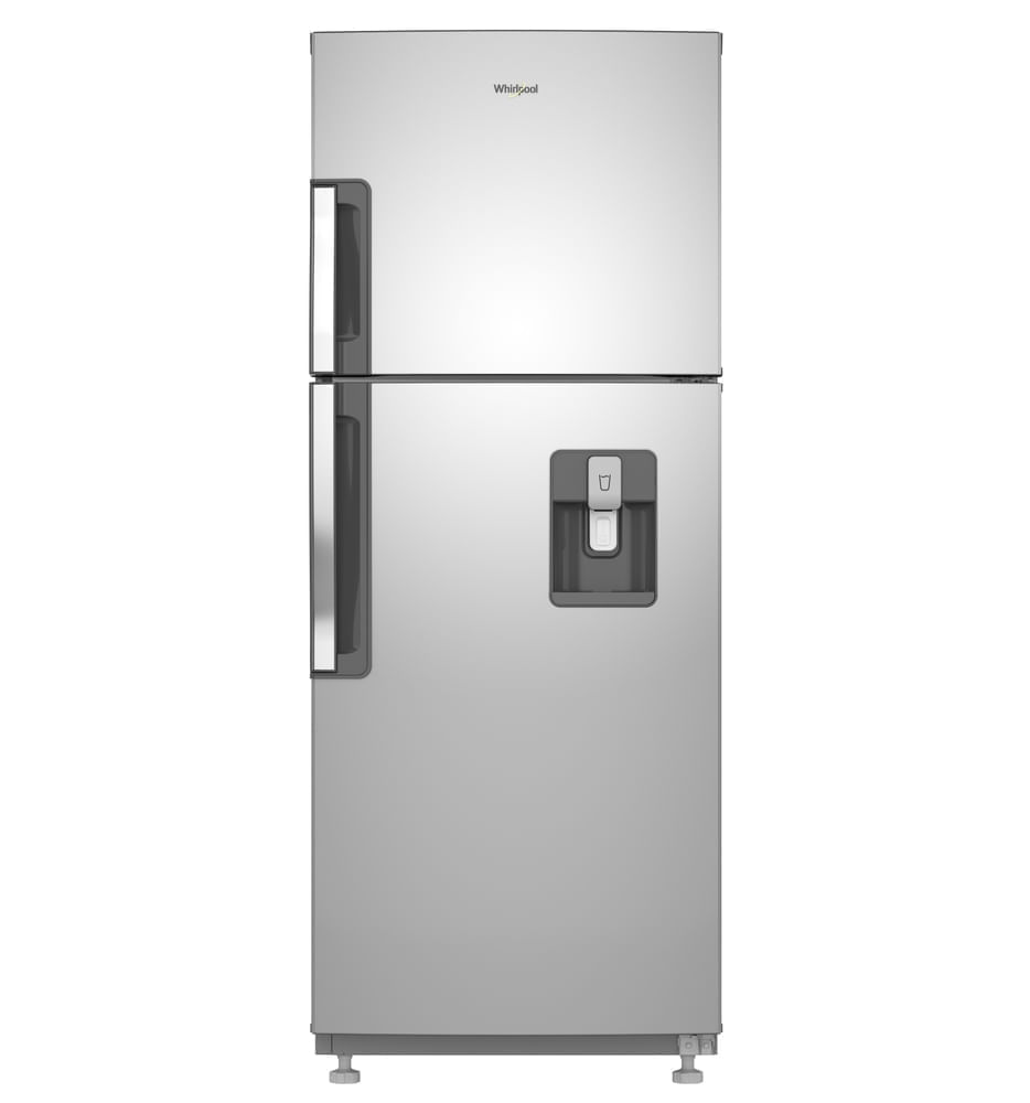 Refrigeradora Whirlpool 9 Pies Top Mount No Frost con Dispensador de Agua 3D Acero Inoxida…