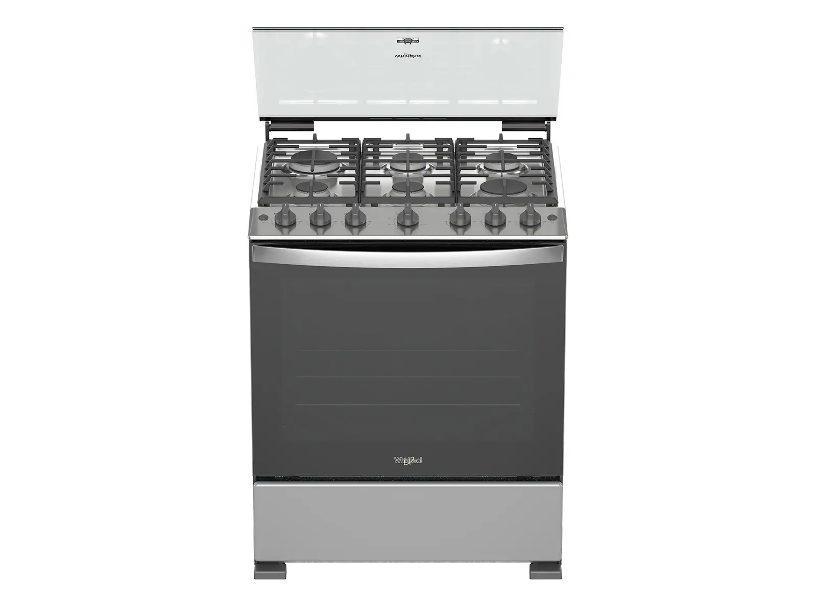 Estufa de Gas Whirlpool 30 Pulgadas 6 Quemadores Acero Inoxidable Comal y Horno con Encendido Electrónico LWFR5200D