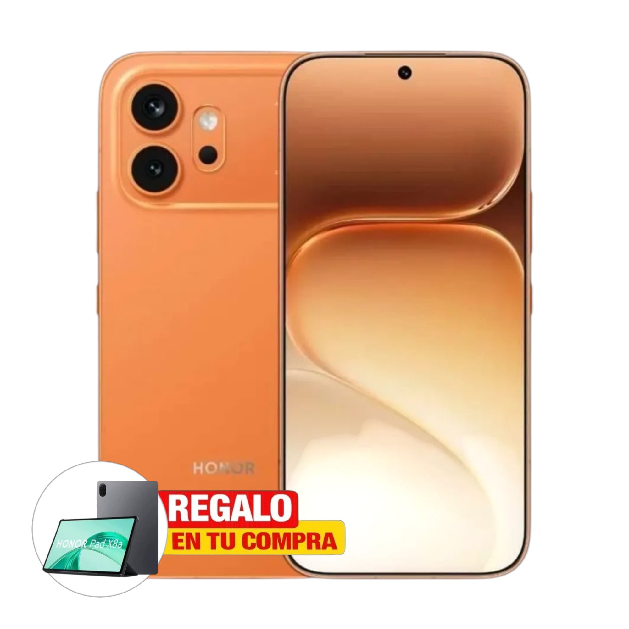 Honor 600 Liberado 8GB RAM 512GB Pantalla AMOLED 6.57 Pulgadas Procesador Octa Core Color Orange